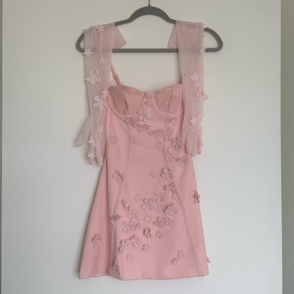 Babyboo Dalary Mini Dress Blush Pink Floral - Picture 4 of 7